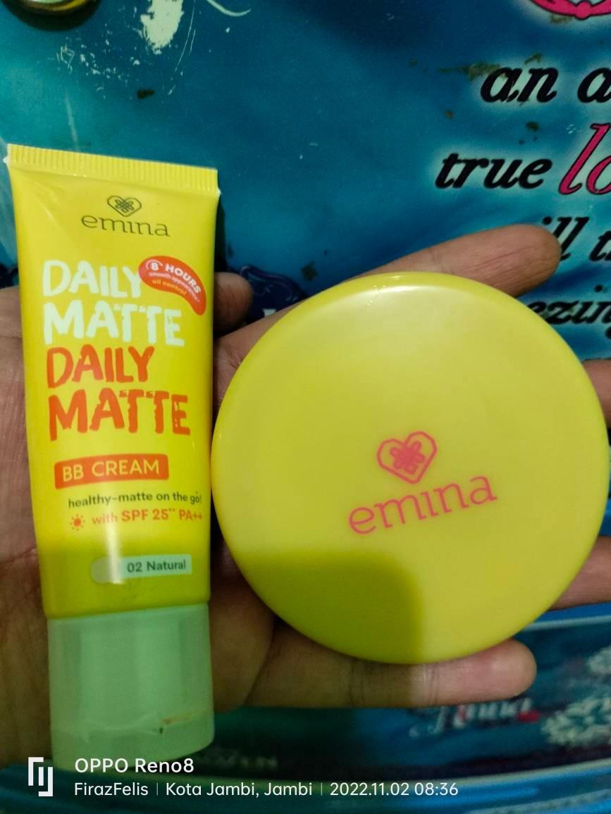 Emina Team Matte Set: BB Cream + Compact Powder 02 Natural for Shine-Free Flawless Look All Day