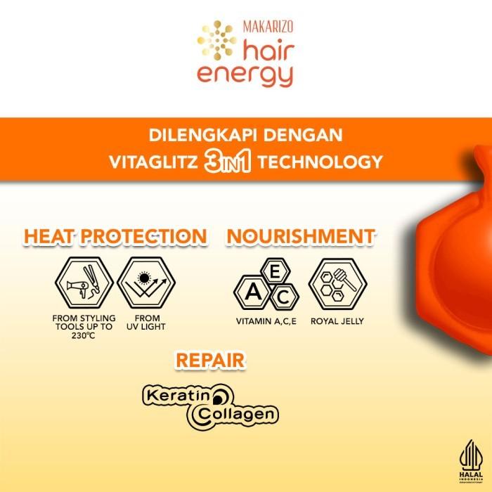 Makarizo Hair Energy VITAGLITZ Hair Keratin Serum ROYAL JELLY 1ml Satuan