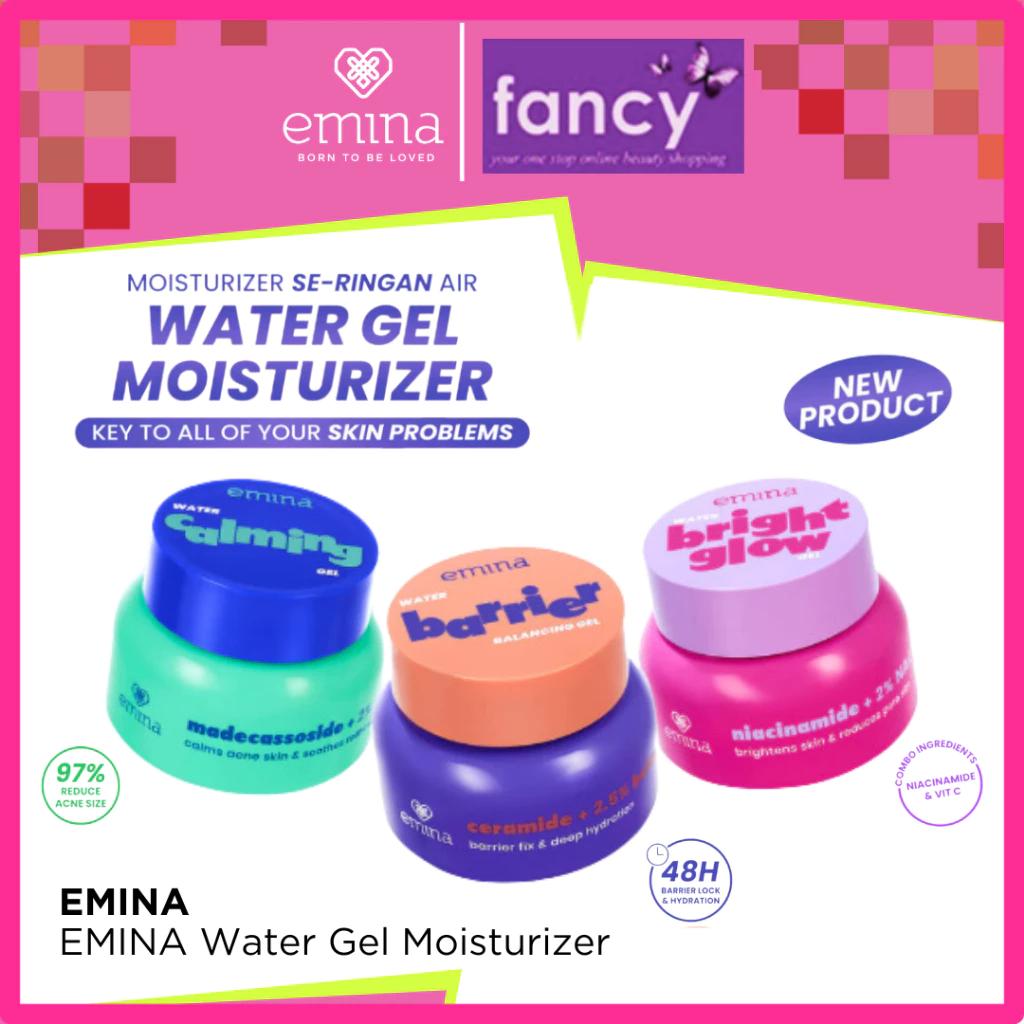 Emina Water Gel Moisturizer 30g Calming Bright Glow Barrier Balancing Pelembab Wajah Gel for Winter Season with Ceramide & Niacinamide