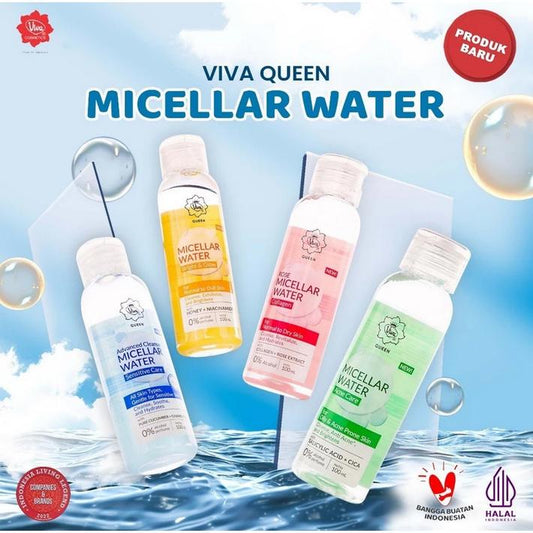 Viva Queen Micellar Water 100ml – Bright Glow / Acne Care / Sensitive Care / Rose Collagen – Gentle Makeup Remover