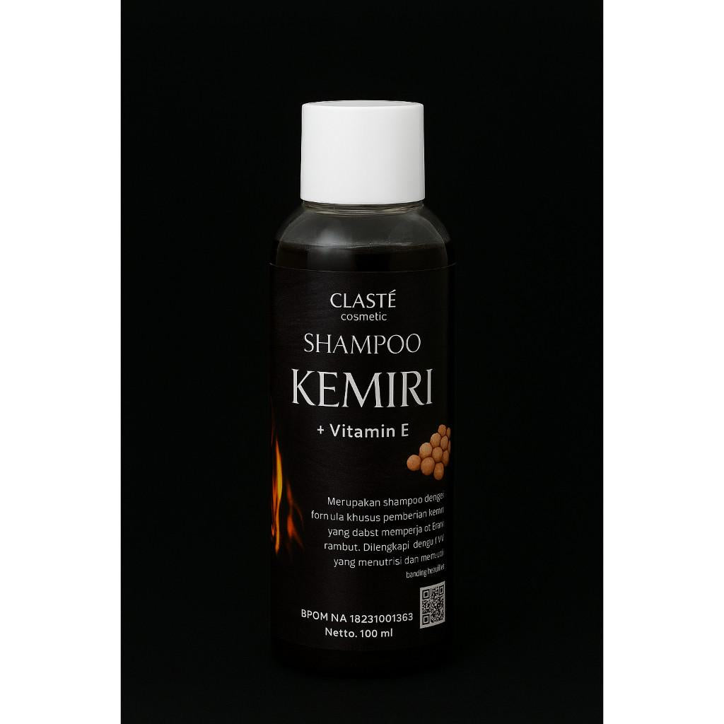 Claste Kemiri Black Hair Growth Shampoo with Vitamin E – 100ml / 300ml Strengthening & Nourishing Shampoo