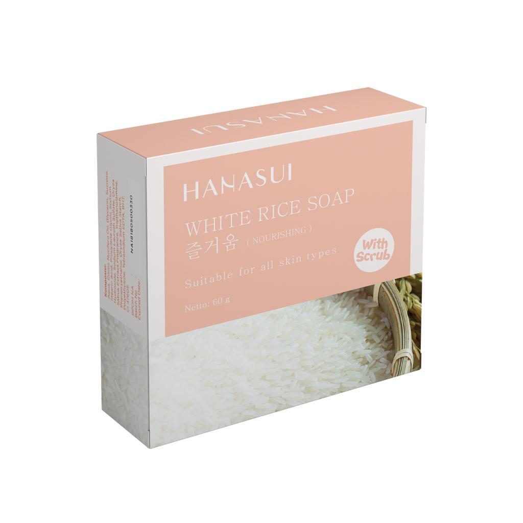 HANASUI Whitening Bar Soap | White Rice / Bamboo Charcoal / Aloe Vera