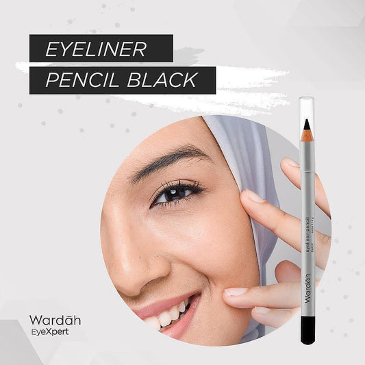 WARDAH EyeXpert Eyeliner Pencil – Smooth Black Eye Liner | Easy Glide | ️BPOM