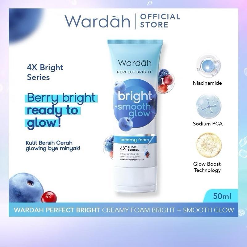 Wardah Bright & Smooth Glow Facial Foam – Gentle Cleanser for Radiant, Plump & Healthy Skin