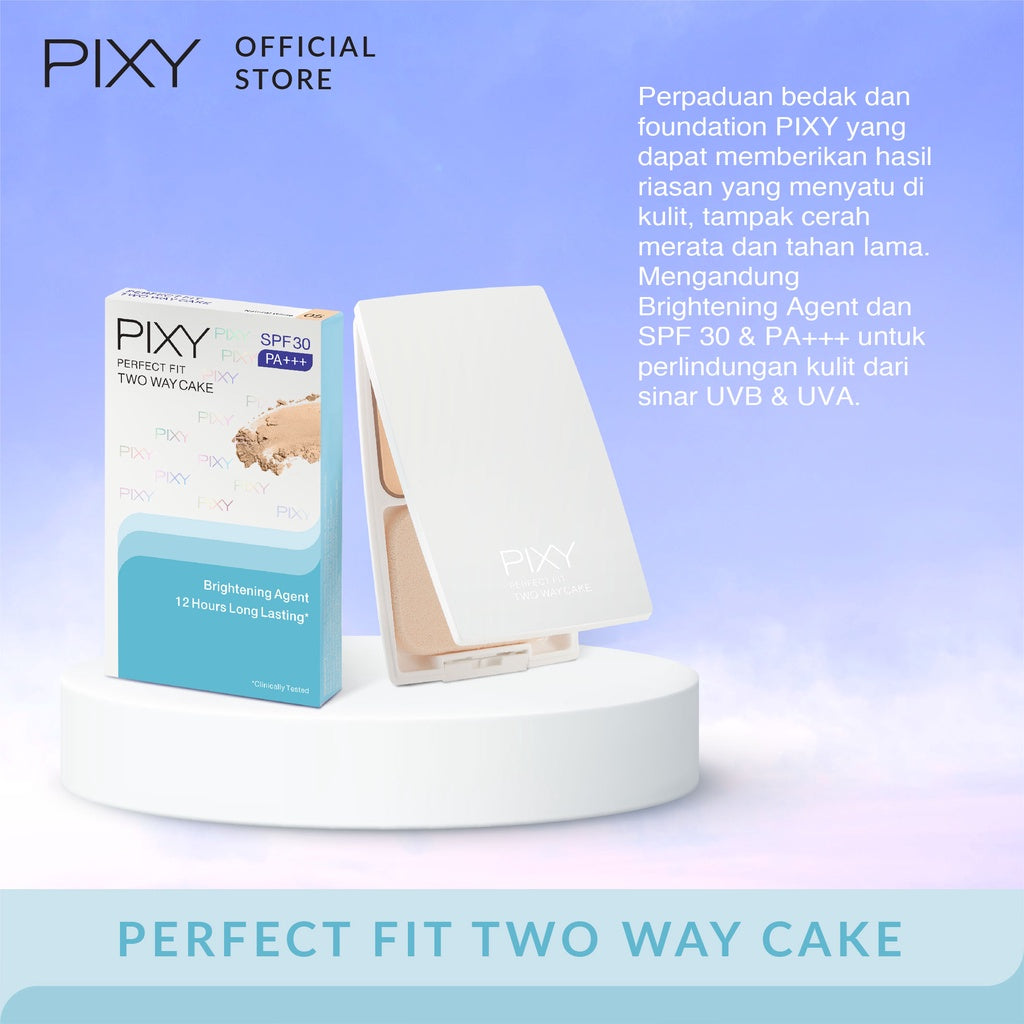 PIXY Perfect Fit Two Way Cake 04 Ivory + Eye Brow Brown