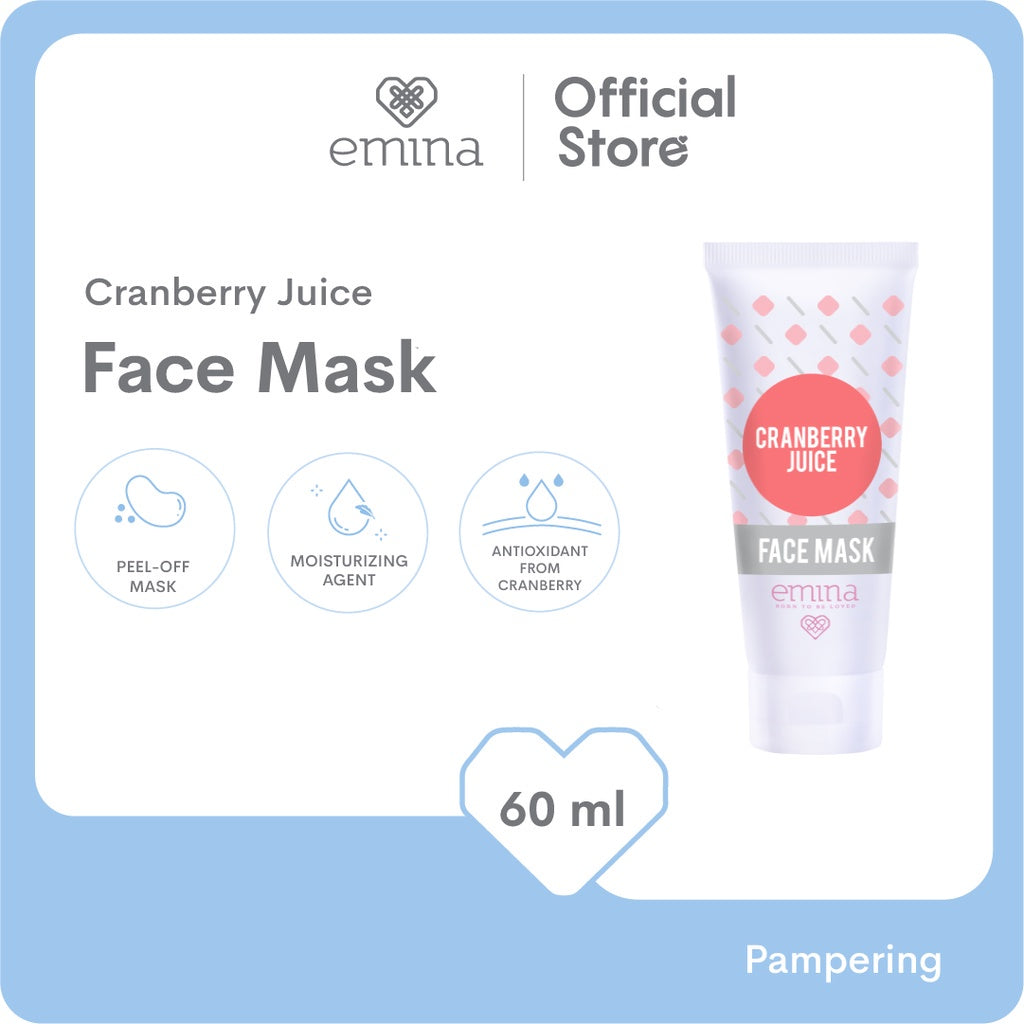 Emina Face Mask 60 mL (Clay & Peel Off Mask) - Masker Wajah