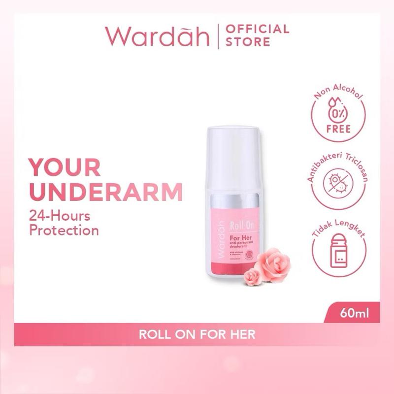 Wardah Halal Roll-On Deodorant for Women – Alcohol-Free, All-Day Freshness, Skin-Friendly