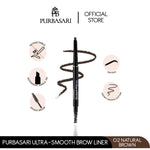 Purbasari Ultra Smooth Brow Liner Brown / Pensil Alis Mekanik / Tahan Air Sliding Pensil alis - pigmented waterproof coklat alami - sikat alis