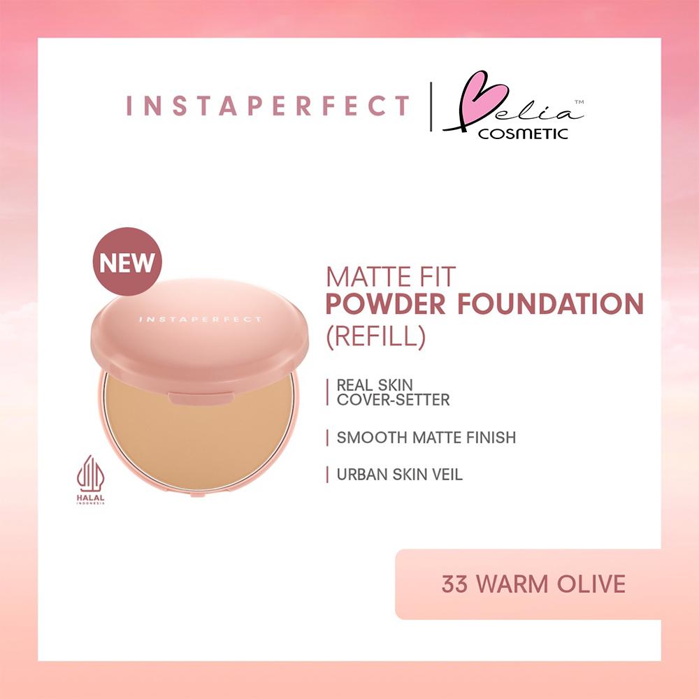 WARDAH Instaperfect Matte Fit Powder Foundation Refill – 13g | Shine Control | BPOM