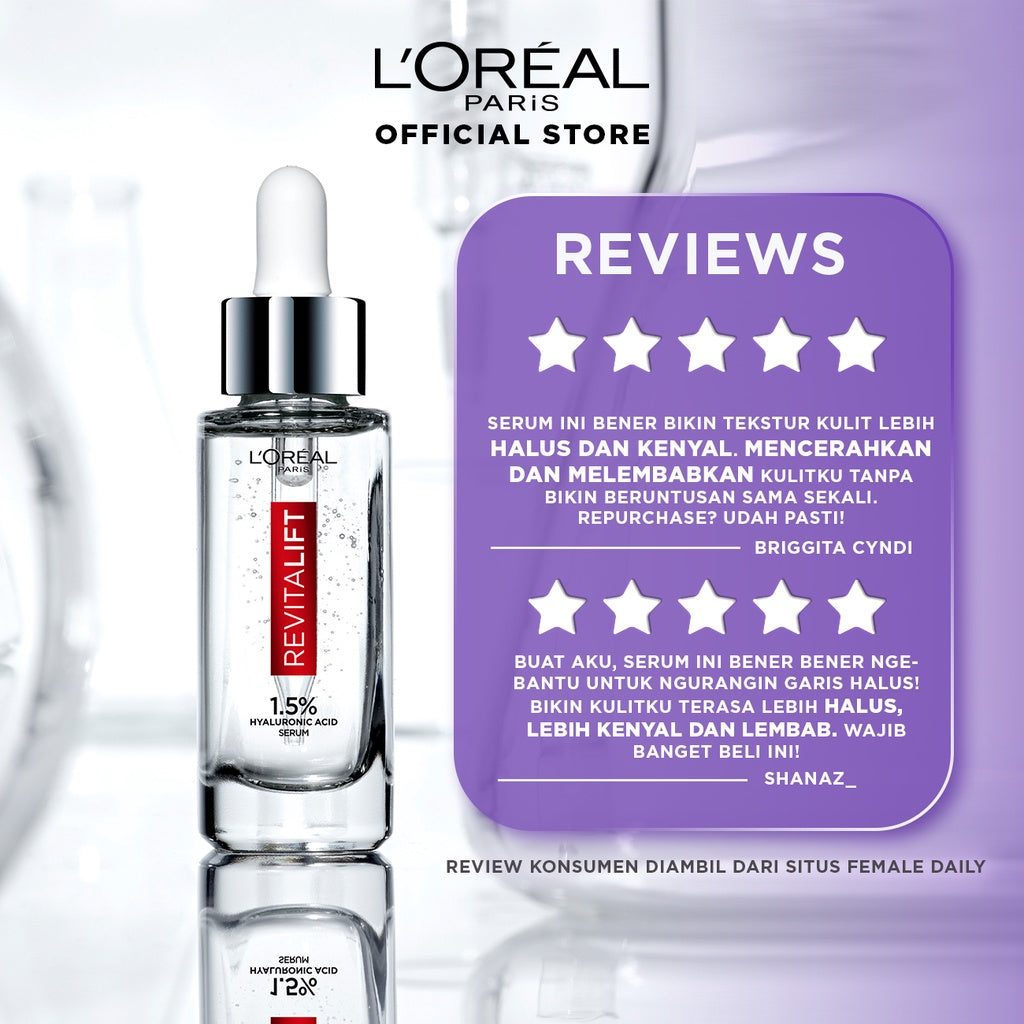 L'Oreal Paris Revitalift Serum Radiance Booster Kit - Skincare Untuk Wajah Lembab Glowing Loreal
