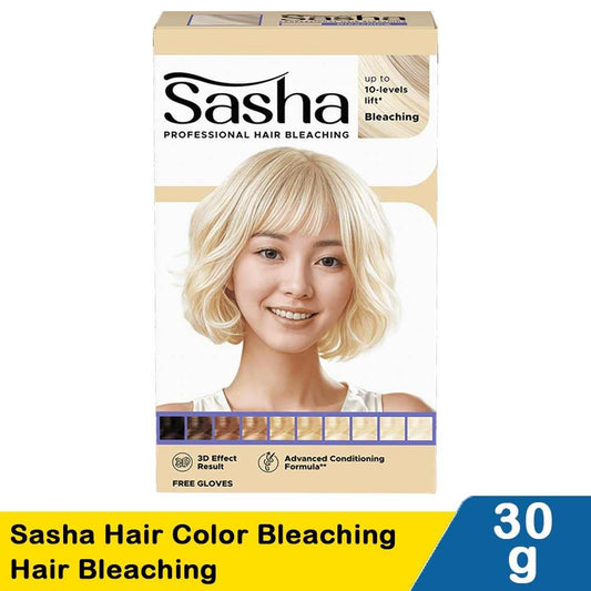 Sasha Hair Color Bleaching 30g – Lighten Hair for Bold Color Results | Easy Prep for DIY Hair Dye