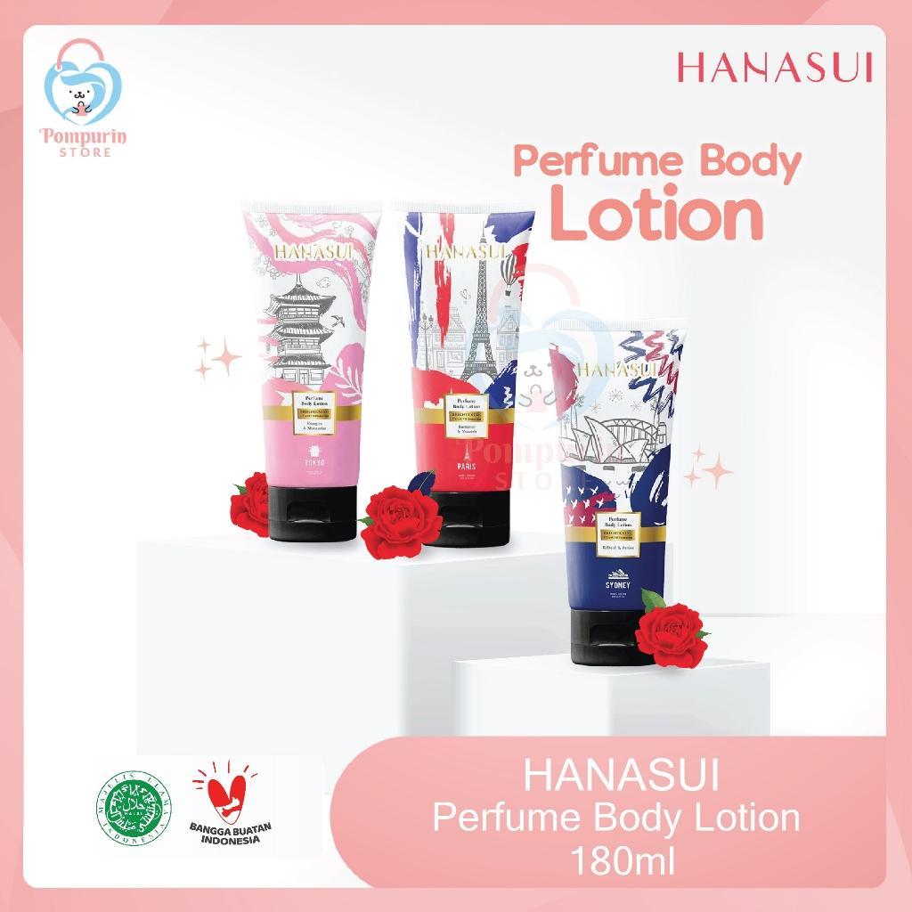 Hanasui Perfume Body Lotion 180ml - Brightening Lotion with Paris Sydney Tokyo Scents for Soft Moisturized Skin