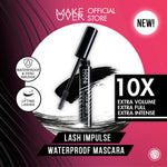 MAKE OVER Lash Impulse Mascara - Maskara waterproof volume efek panjang tidak clumpy smudgeproof tahan lama seharian mudah dibersihkan Lebaran Raya