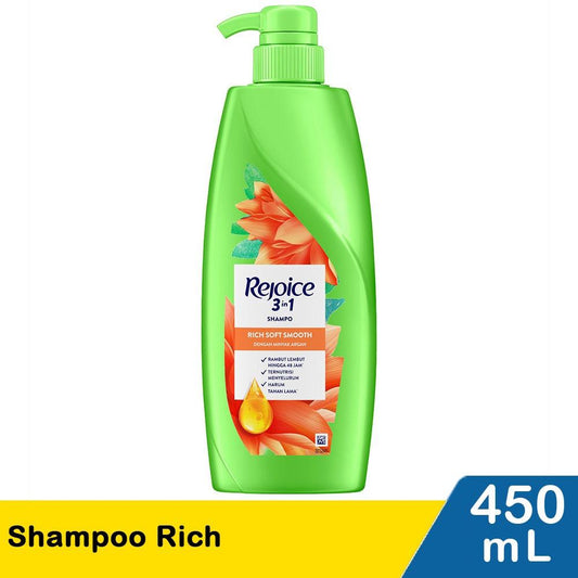 Rejoice Rich Shampoo 340ml & 450ml – Long-Lasting Smoothness & Frizz Control with Every Wash