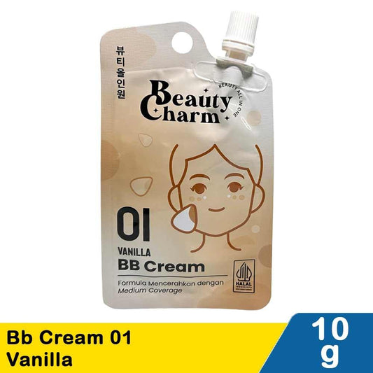 Beauty Charm BB Cream 01 Vanilla – 10g | Natural Glow & Lightweight Everyday Coverage