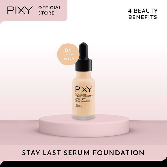 PIXY Stay Last Serum Foundation 4 Beauty Benefits 01 Rosy Ivory