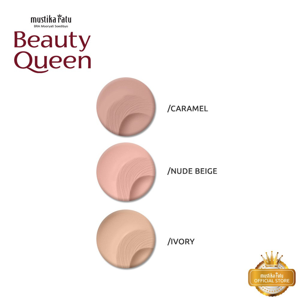 Beauty Queen High Coverage Foundation Matte Finish SPF30 shade Caramel Mustika Ratu