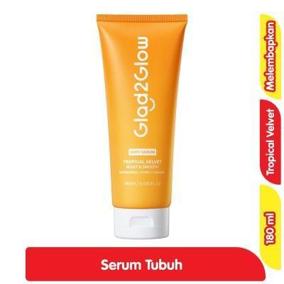 Glad2Glow Tropical Velvet Body Serum 180ml | Moist & Smooth Skin All Day | Lightweight Hydrating Body Care