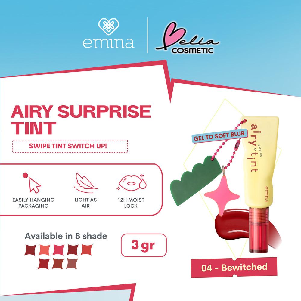 EMINA Airy Surprise Tint 3g | Lip Tint Ringan & Tahan Lama | Serba Ada