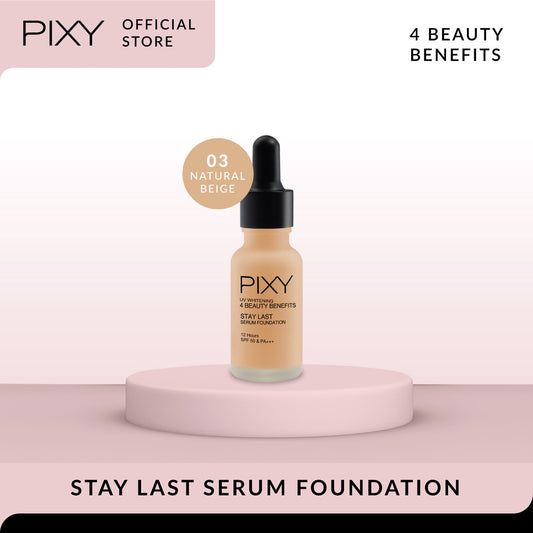 PIXY Stay Last Serum Foundation 4 Beauty Benefits 03 Natural Beige