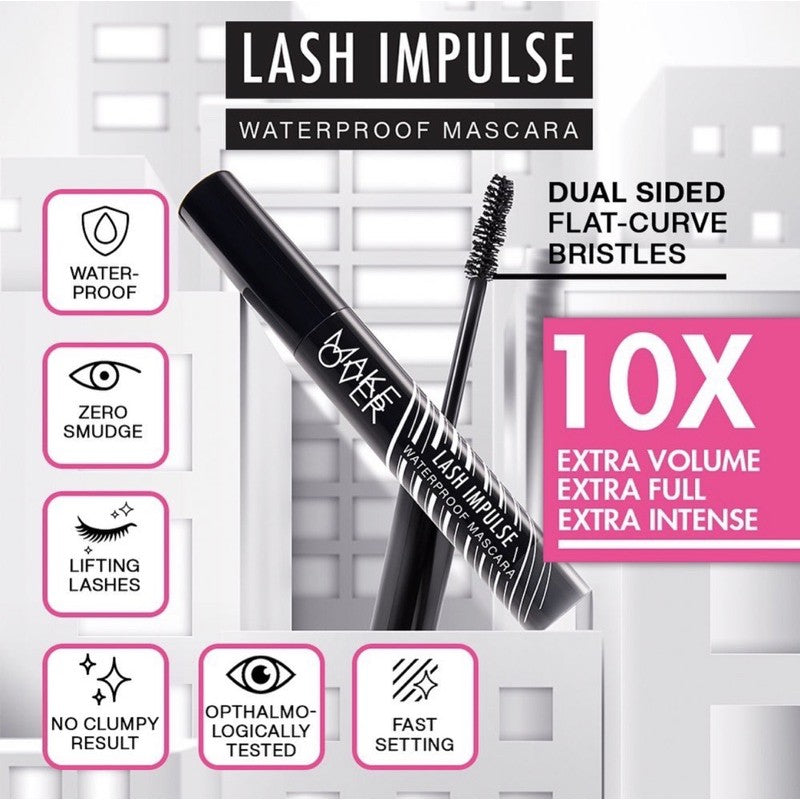 Make Over Lash Impulse Waterproof Mascara Volume 10x