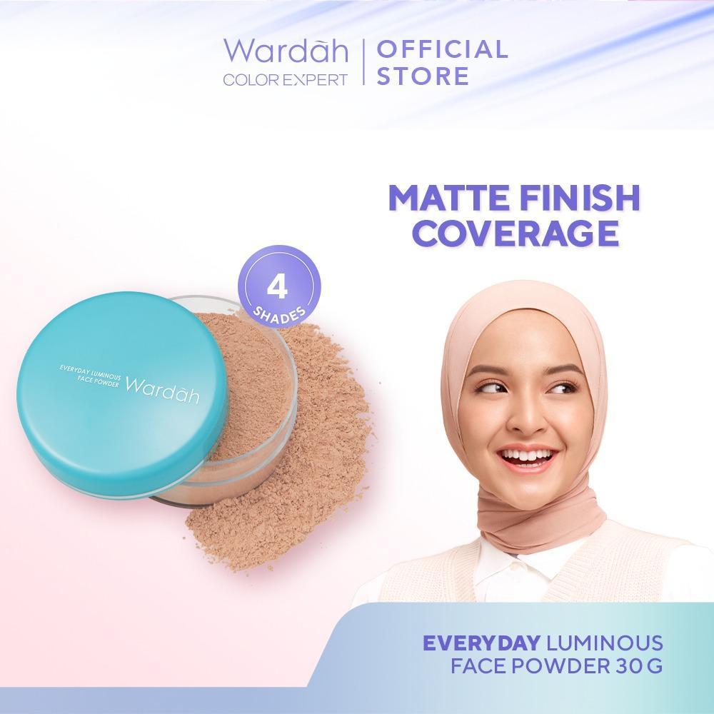 WARDAH Everyday Luminous Face Powder Make Up – Lightweight Loose Powder with Oil Control & Natural Moist Glow (30g)