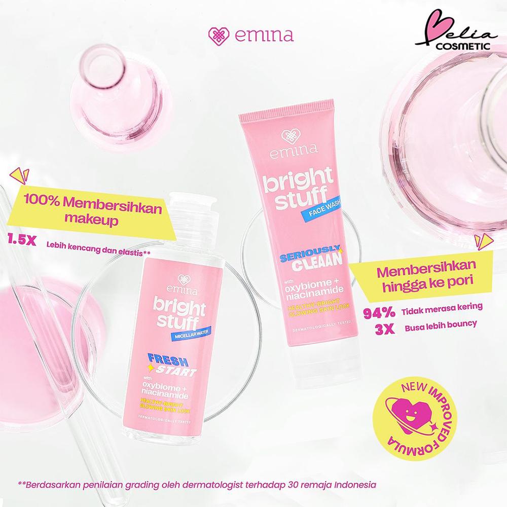Emina Bright Stuff Micellar Water | Gentle Makeup Remover with Niacinamide for Clean & Radiant