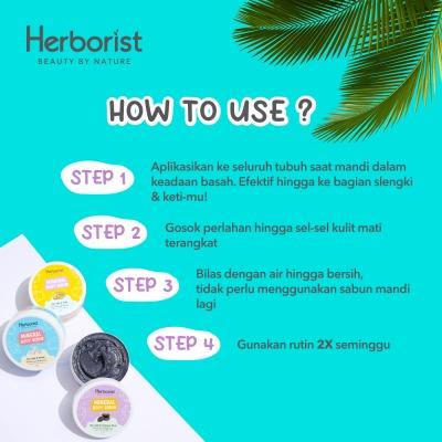Herborist Body Scrub – Sea Salt & Volcanic Mud 200g | Detoxifying Natural Scrub with Deep Cleansing Minerals | Smooth, Purified & Radiant Skin