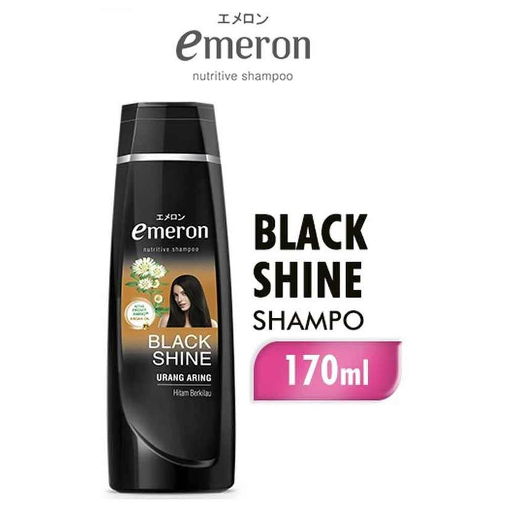 Emeron Nutritive Shampoo Black & Shine 170ml – For Dark, Glossy & Strong Hair from Root to Tip