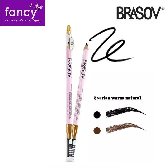 Brasov 3 in 1 Eyebrow Pencil – With Brush & Sharpener for Natural Brow Definition