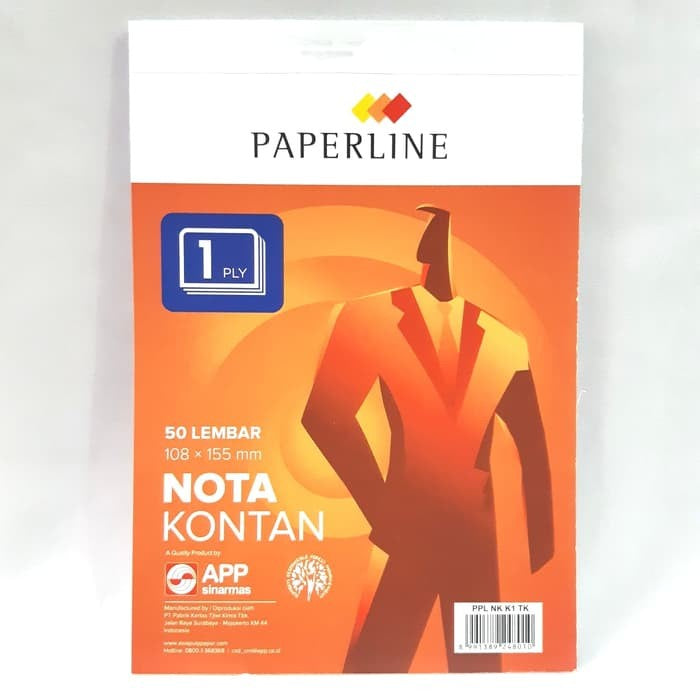 NOTA KONTAN PAPERLINE NOTA KONTAN 1 PLY 50 LEMBAR 108X155MM