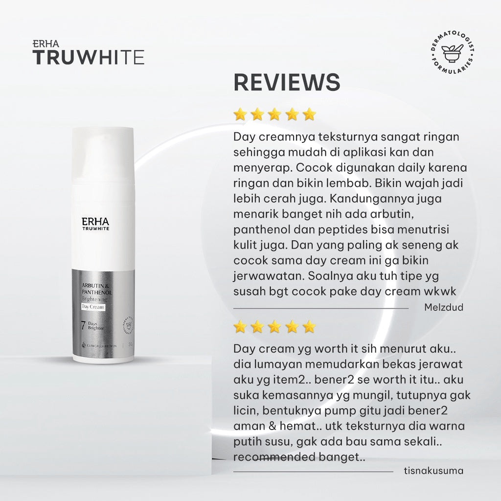 Erha Truwhite Brightening Day & Night - Moisturizer Pagi & Malam