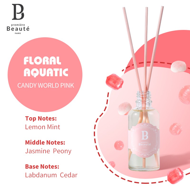 PREMIERE BEAUTE Aromatic Rattan Reed Diffuser oil Aromatherapy Replenisher Pewangi Pengharum Ruangan