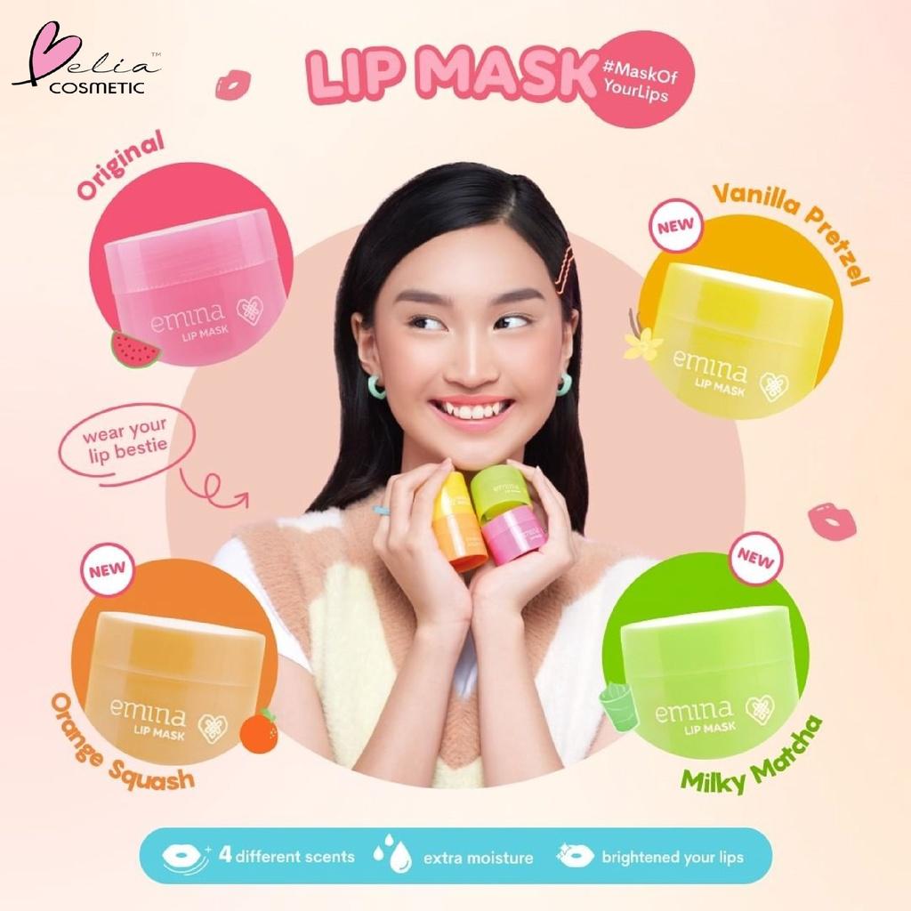 EMINA Lip Mask & Watercolor Lip Serum | Overnight Care & Lip Tint Serum | Serba Ada