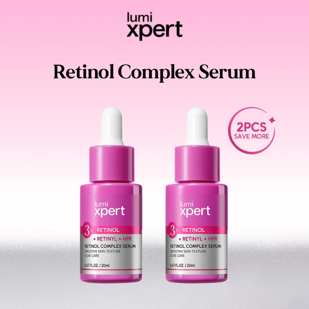 Lumixpert Retinol Complex Serum 20ml Membantu regenerasi kulit dengan stabil untuk merawat kulit berjerawat, menghaluskan tekstur