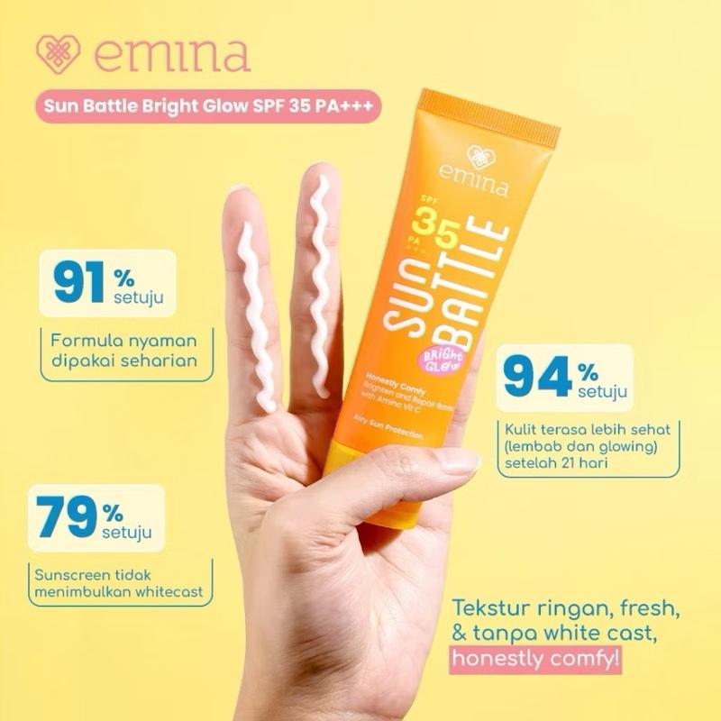 Emina SunGlow Shield – Bright Glow Sunscreen SPF 35 PA+++ (50ml)