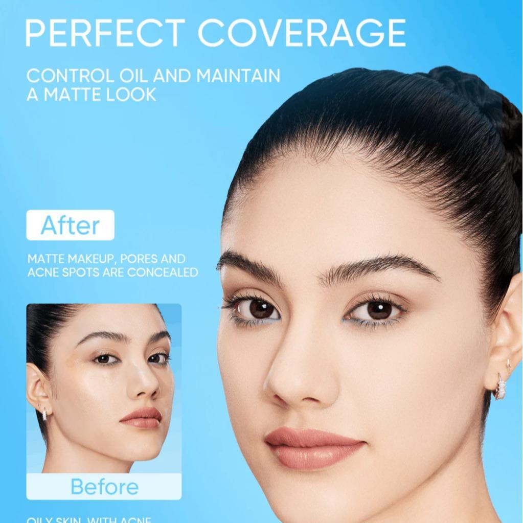 SKINTIFIC - Ultra Cover Powder Foundation 9g | Two Way Cake Pressed Powder Matte Original Compact Loose Powder Evens out color