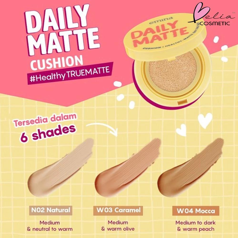 Belia EMINA Daily Matte Cushion 15g  Cushion SPF 25 PA++  Oil Control Agent  Bb Cream  Powder  Foundation  Bpom