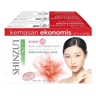 Shinzu’i Kirei Skin Lightening Bar Soap 3 x 100g – Brightening Herbal Soap for Radiant & Smooth Skin