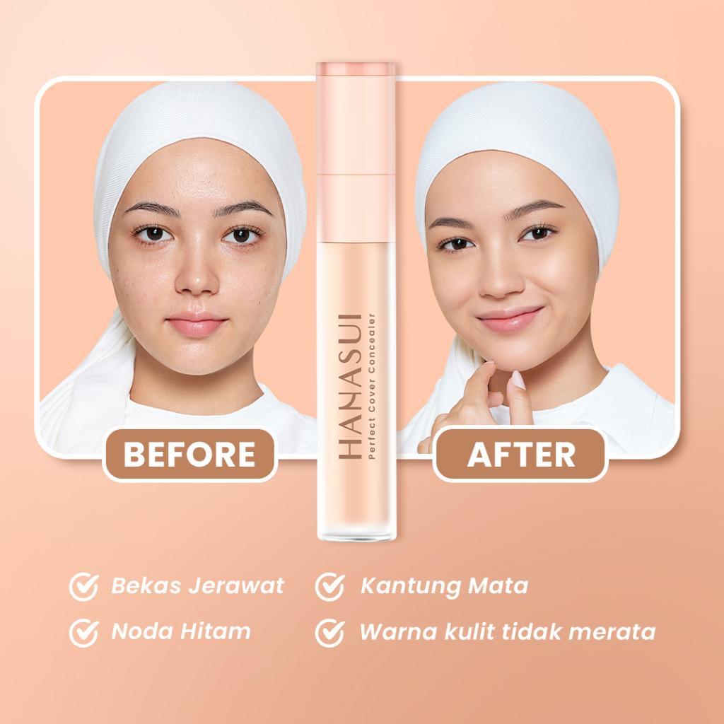 Hanasui Base Make Up Series - Poreless Mattifying Primer Perfect Stay Foundation & Perfect Cover Concealer Makeup Set