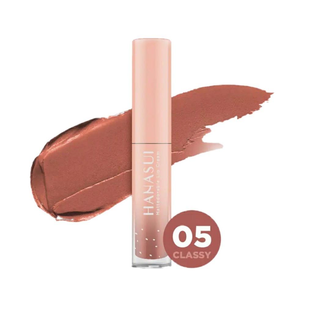 HANASUI Mattedorable Lip Cream – Lip & Cheek Tint, Boba / Matcha Latte Shades