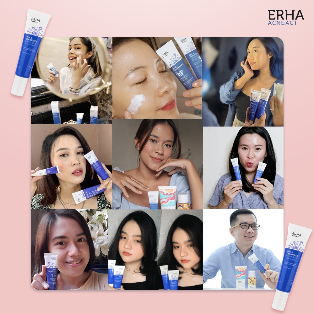 ERHA Acneact Gentle Acne Moisturizer 30g - Pelembab Wajah Jerawat Ceramide Low ph Ph Balance