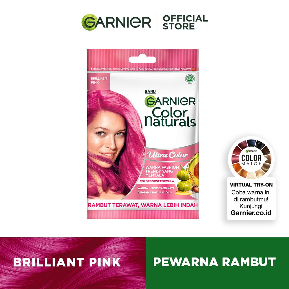 Garnier Color Naturals - Pastel Color - Pewarna Rambut - Brilliant Pink x 3pcs