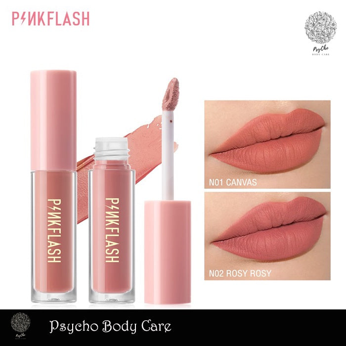 PINKFLASH Lip Matte Melting Matte Lipcream Lipstik Matte Lembut Pigmentasi Tinggi #OhMyKiss Original