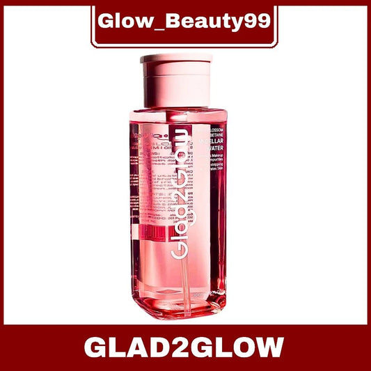 GLAD2GLOW Cherry Blossom Micellar Water 300ml | Hydrating & Gentle Makeup Remover