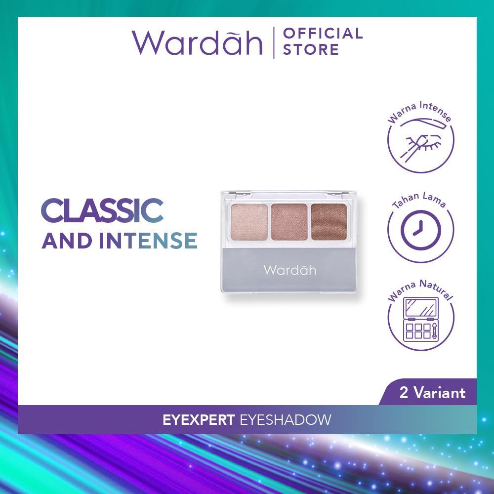 Wardah EyeXpert Eyeshadow Trio | 3 Intense Long-Lasting Colors | Blendable & Pigmented – Serba Ada