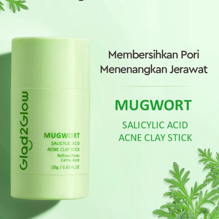 Glad2Glow Clay Stick 25g Brightening Mugwort & Volcano Variants Anti-Blackhead Pore-Refining Face Mask Perfect Blurring Powder Foundation