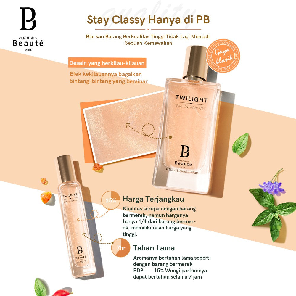 PREMIERE BEAUTE Perfume Wanita Pria Unisex Twilight 15ml/ 50ml Bluebell Tahan Lama 24 jam EDP parfum fragrance