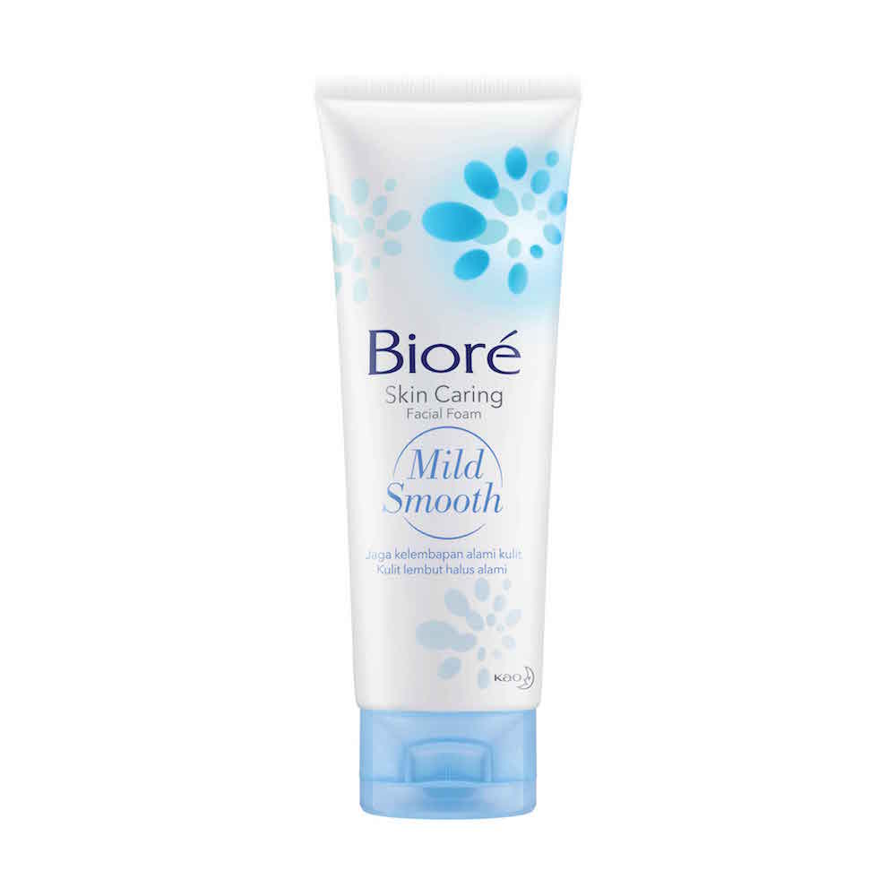 Biore Skin Caring Sabun Cuci Muka Untuk Kulit Kering Mild Smooth Natural Moisturizer 100 gr - Facial Wash