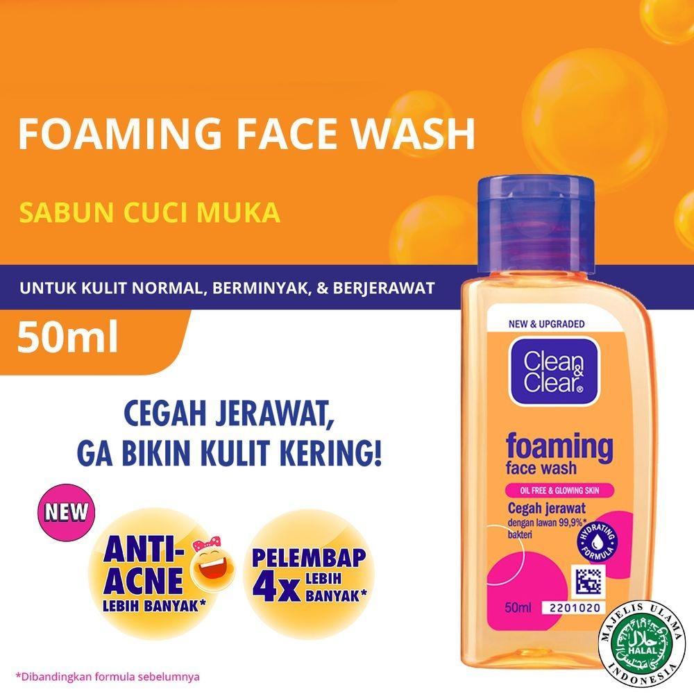 Clean & Clear Foaming Facial Wash 100ml | Oil-Free Cleanser for Clear, Fresh Skin